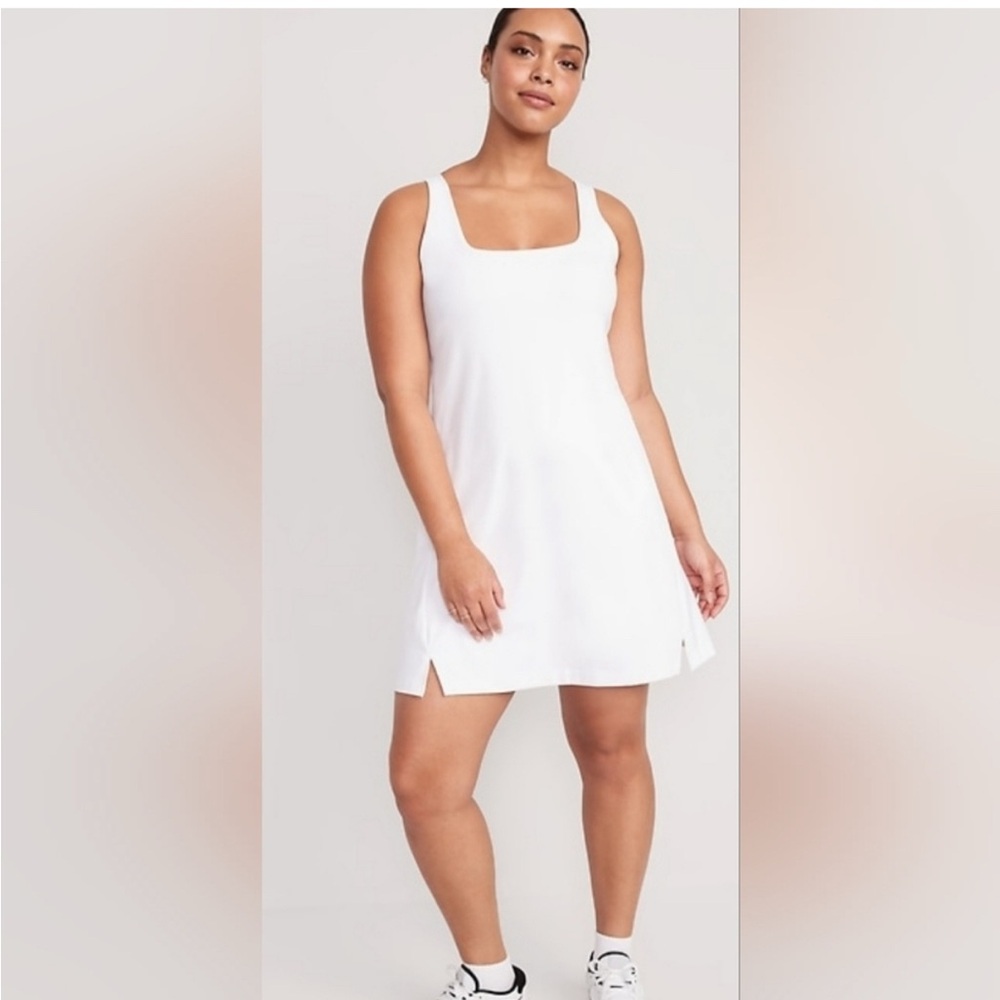 Old Navy Active Powersoft White Athletic Dress